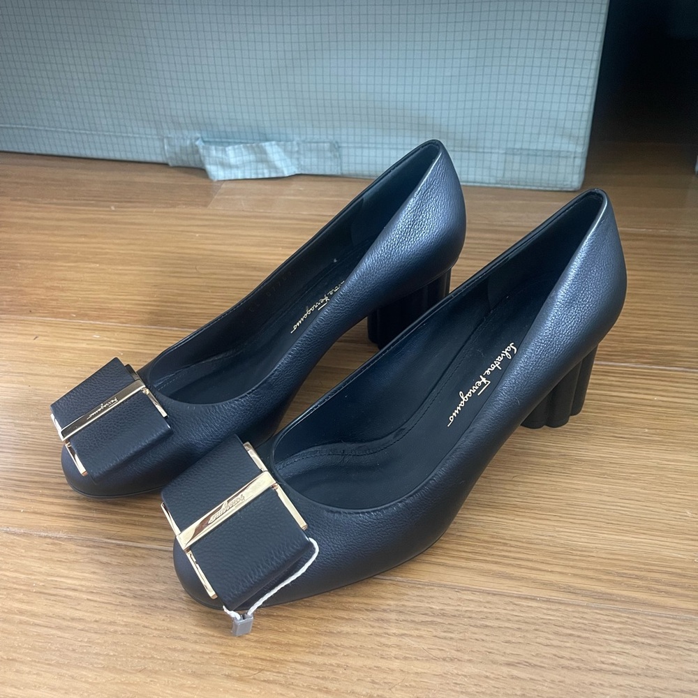 Beautiful Ferragamo block heels